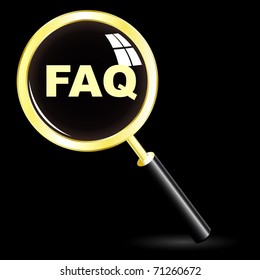 FAQ. Vector icon for design.