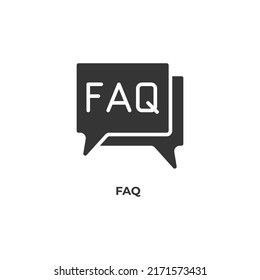 faq vector icon. filled flat sign for mobile concept and web design. Symbol, logo illustration. Vector graphics