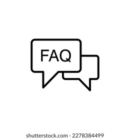 Faq vector icon flat illustration on white background..eps