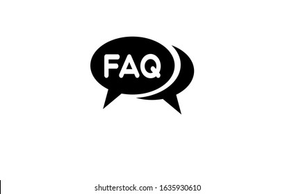 FAQ vector icon, help symbol. Simple Flat Icon for web site or mobile app