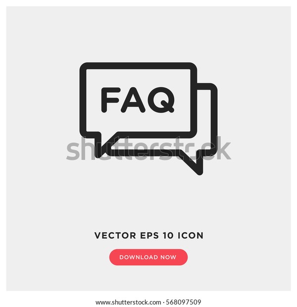 Faq vector icon, help symbol.\
Modern, simple flat vector illustration for web site or mobile\
app
