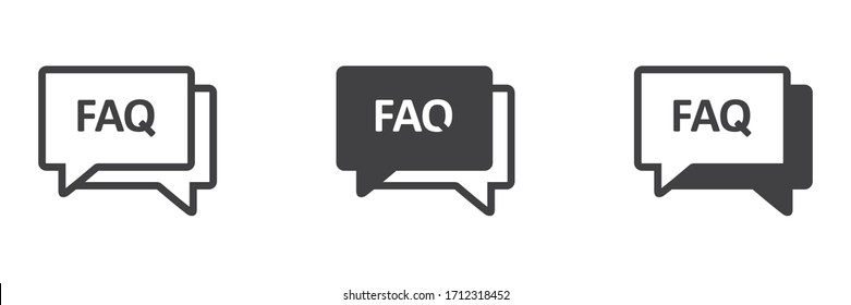 Faq vector icon. isolated on white background, help symbol, vector Illustration