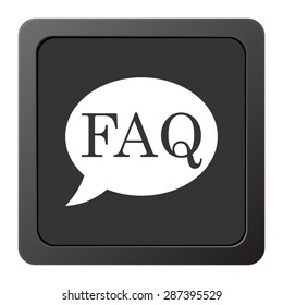 FAQ  - vector icon on a grey button