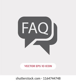 Faq vector icon. Faq symbol.  Linear style sign for mobile concept and web design. Help  symbol logo illustration. vector graphics - Vector.