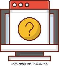 FAQ Vector illustration on a transparent background. Premium quality symbols. Vector Line Flat color  icon for concept and graphic design.