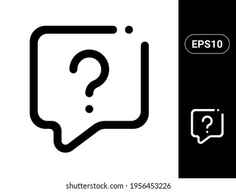Preguntas frecuentes vectoriales, icono de línea elegante y moderno para sitios web y aplicaciones digitales