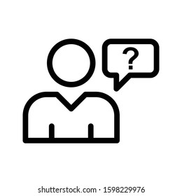 FAQ vector thin line icon 