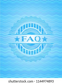 FAQ water representation emblem.