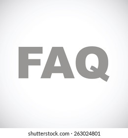 Faq web black icon on a white background. Vector symbol
