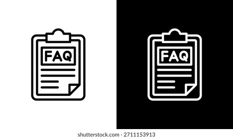 Faq White Icon Set Design