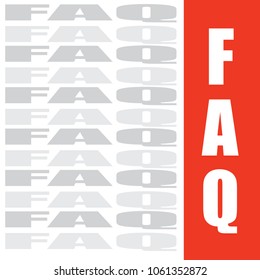 faq word, business vector background