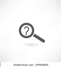 faq-icon - magnifie with a question mark