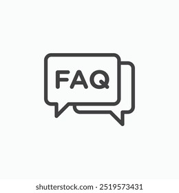 FAQlinesimple icon in line style.