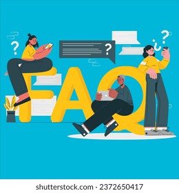 Faqs-Konzept, Vektordesign-Illustration