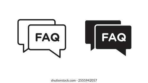 FAQs flat simple vector symbols illustration.