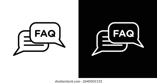 FAQs icon Graphic vector set for ui design