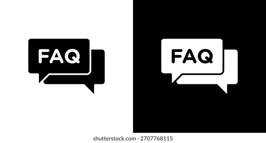 FAQs ícone linha arte editável traçado e coleção sólida para design de aplicativo