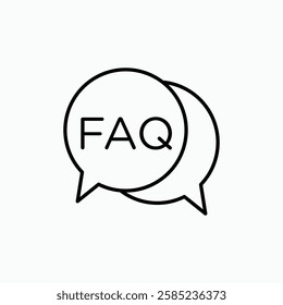 FAQs icon. simple vector icon