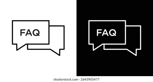 FAQs icon symbol concept for graphic design, Website, UI. EPS