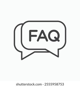 FAQs isolated icon. vector illustration.