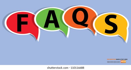 Faqs sign bubbles,Vector