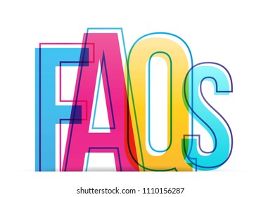 FAQs Vector Icon, Help Symbol. Modern, Simple Flat Vector Illustration For Web Site Or Mobile App