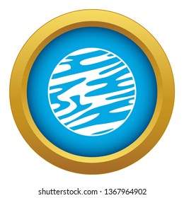 Far away planet icon blue vector isolated on white background for any design