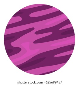 Far away planet icon flat isolated on white background vector illustration