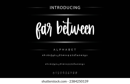 Far Between signature Font Calligraphy Logotype Script Brush Font Type Font lettering handwritten