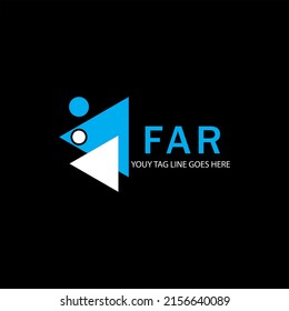 Logotipo de letra FAR diseño creativo con gráfico vectorial