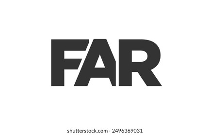 FAR logo design template with strong and modern bold text. Initial based vector logotype featuring simple and minimal typography. Trendy company identity ideal for businesses brand presence.