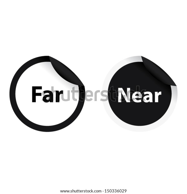 Far Near Opposition Contradiction Concept Vector Stock Vector Royalty Free