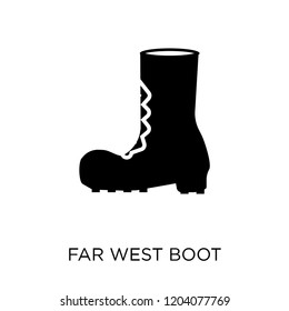 far west Boot icon. far west Boot symbol design from Desert collection. Simple element vector illustration on white background.