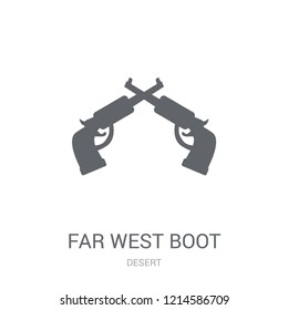 far west Boot icon. Trendy far west Boot logo concept on white background from Desert collection. Suitable for use on web apps, mobile apps and print media.