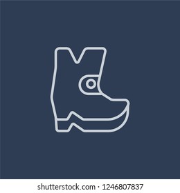far west Boot icon. Trendy flat vector far west Boot icon on dark blue background from Desert  collection