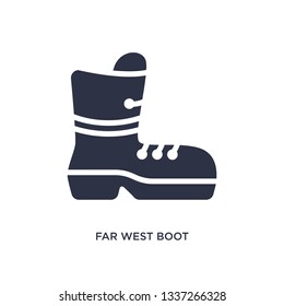 far west boot isolated icon. Simple element illustration from desert concept. far west boot editable logo symbol design on white background. Can be use for web and mobile.