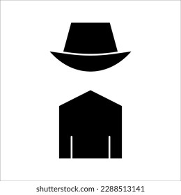 Far West Simple Vector line icon, on white background.