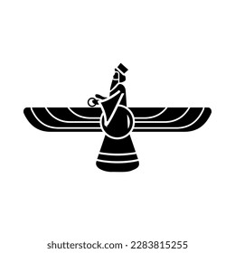 Faravahar symbol, faravahar icon. Element of religion symbol illustration. Signs and symbols icon can be used for web, logo, mobile app, UI, UX