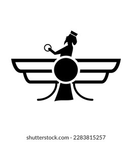 Faravahar symbol, faravahar icon. Element of religion symbol illustration. Signs and symbols icon can be used for web, logo, mobile app, UI, UX