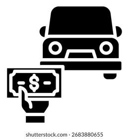 Fare Icon Glyph Vector Illustration