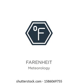 Farenheit icon vector. Trendy flat farenheit icon from meteorology collection isolated on white background. Vector illustration can be used for web and mobile graphic design, logo, eps10