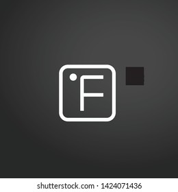 Farenheit vector icon. Farenheit concept stroke symbol design. Thin graphic elements vector illustration, outline pattern for your web site design, logo, UI. EPS 10.