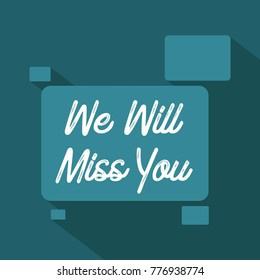 Farewell Card We Will Miss You Stock Vector (Royalty Free) 776938774 ...