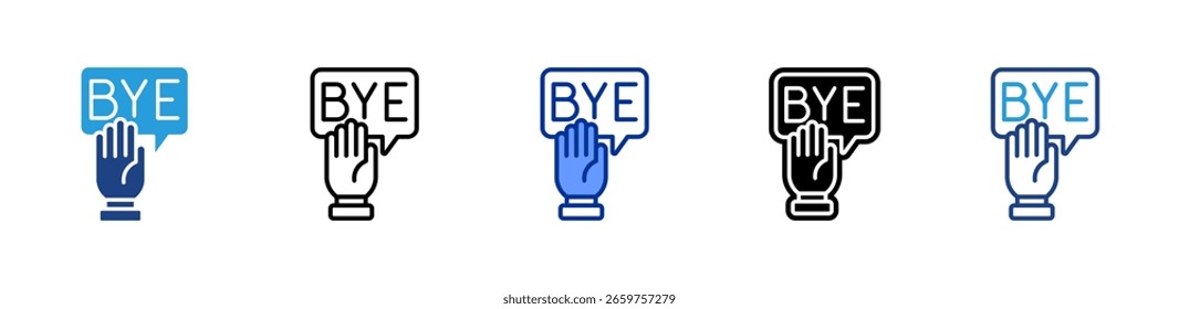 Farewell icon sheet multiple style collection