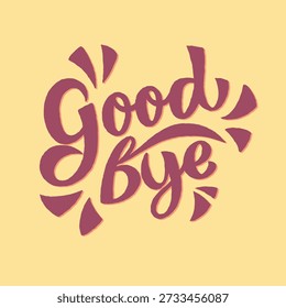 Farewell message hand drawn lettering. See you soon.