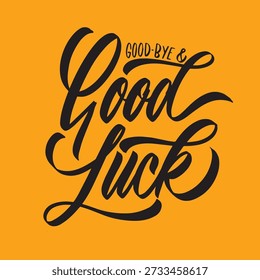 Farewell message with stylish handwritten font for cards