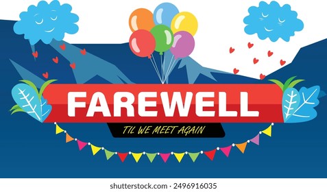 Farewell party background 4K banner design