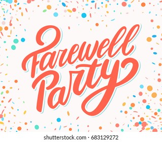 Farewell party banner.