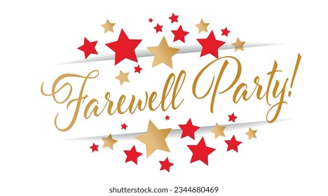 Farewell party banner with balloons