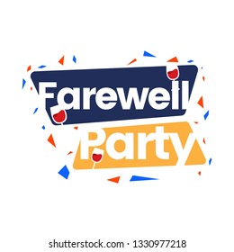 Farewell Party Illustration Background and Poster Card Design